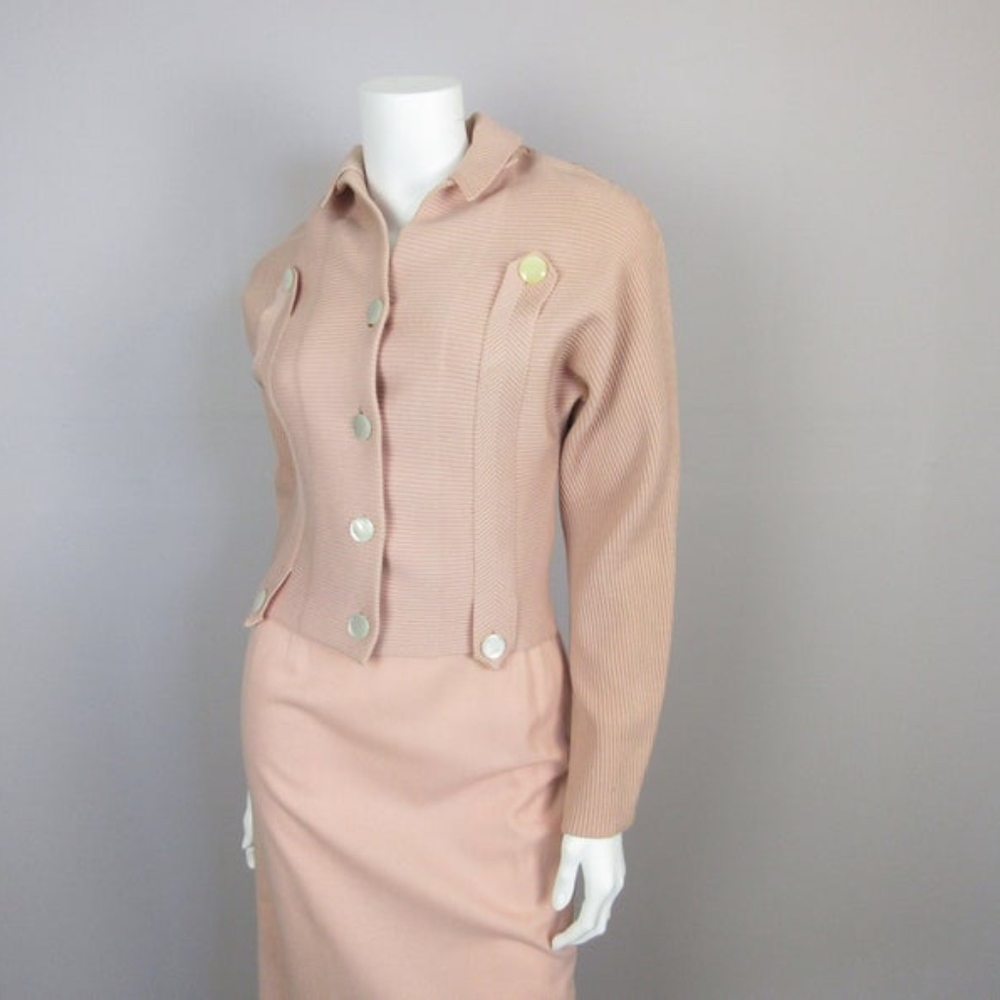 Vintage 40's 50's Women's Sweater Skirt Set Sz S - Picture 7 of 8